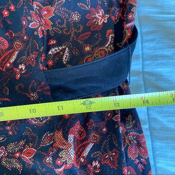 Floral Midi Dress Prairie Peasant Modest Long Sleeve Vintage Grannycore Rosette - Picture 10 of 11